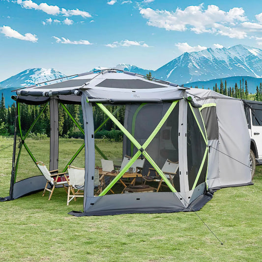 JOYTUTUS Versatile SUV Camping Tent 11x11 Ft with Gazebo